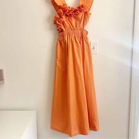 Sovere Rapture Maxi Dress Off the Shoulder Ruffle Orange - Picture 6 of 16